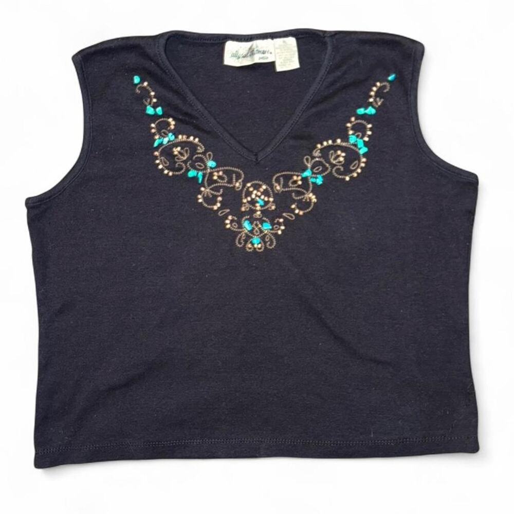 vtg y2k 90s boho fairycore western cowgirl festival beaded - Picture 2 of 5